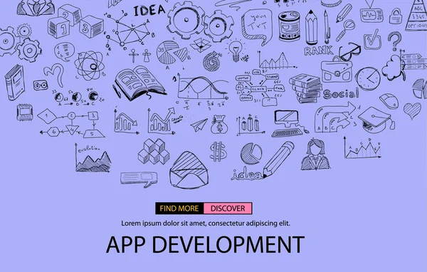 Développement d'applications Concept Infpgraphique — Image vectorielle