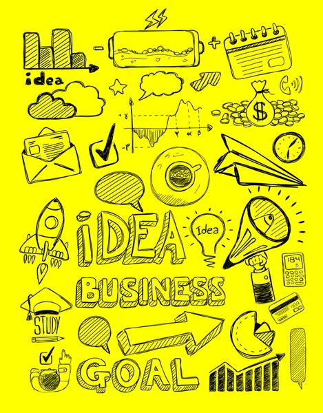 İş kroki kümesi doodles