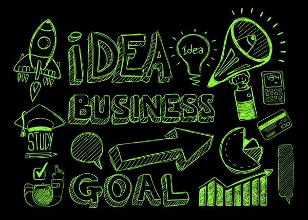 İş kroki kümesi doodles