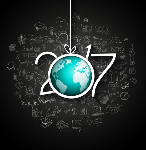 2017 Новорічна інфографіка — стоковий вектор