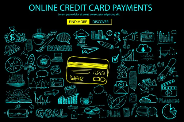 Concepto de pago con tarjeta de crédito online — Archivo Imágenes Vectoriales