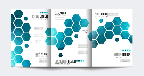 Broschüre dreigefaltete Vorlage, Flyer-Design — Stockvektor