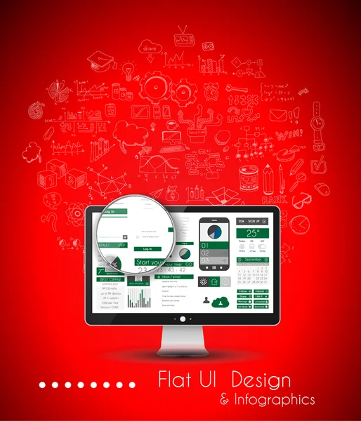 Solución e Idea de Negocios Antecedentes conceptuales — Vector de stock