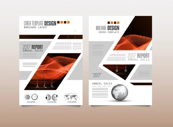 Modelo de folheto, Design de folheto —  Vetores de Stock