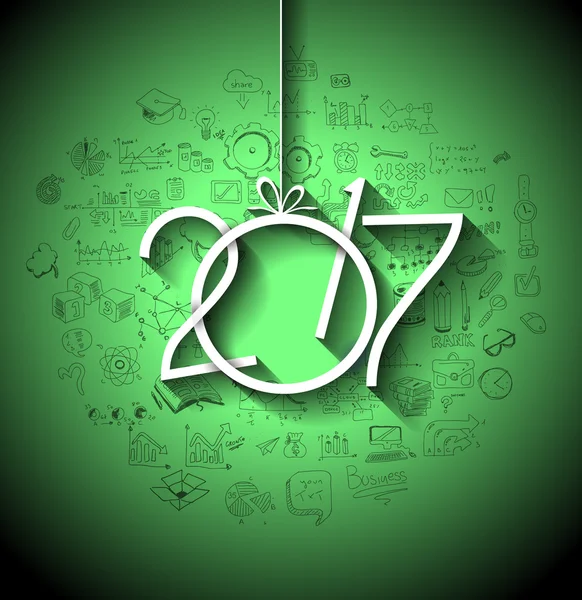 Infográfico de Ano Novo 2017 — Vetor de Stock