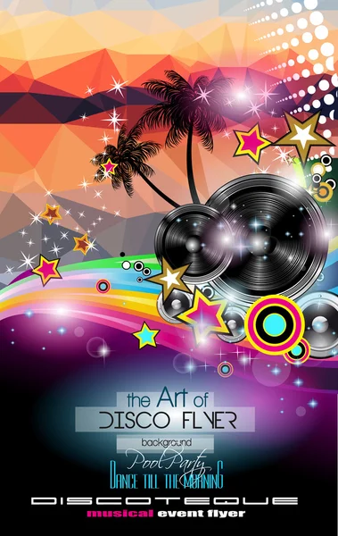 Klub Disco Flyer szablon — Wektor stockowy