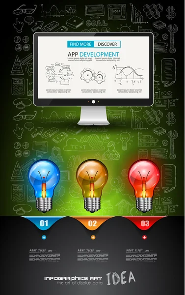 Modelo de Layout de Infográfico Limpo —  Vetores de Stock