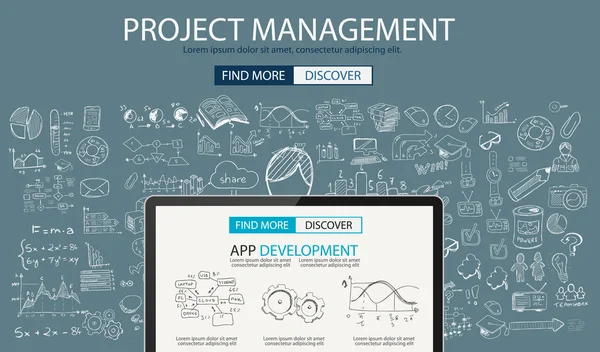 Projektmanagement-Konzept — Stockvektor