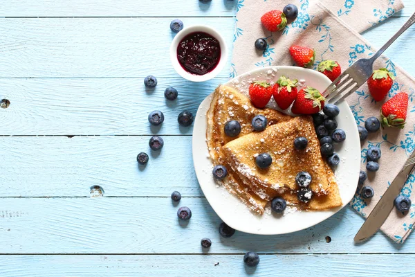 Delicious Crepes Breakfast — Stock Photo, Image