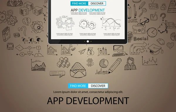 Concept de développement d'applications Contexte — Image vectorielle