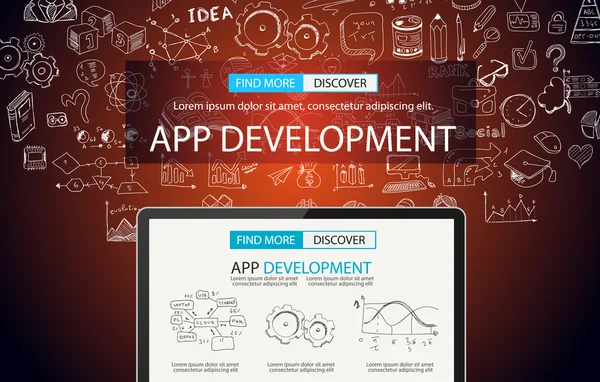 App utveckling konceptet bakgrund — Stock vektor