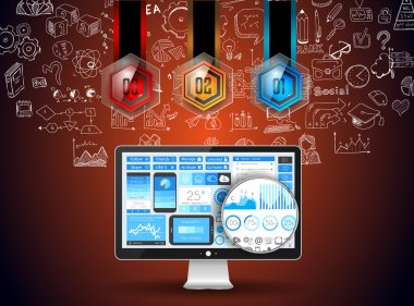 Temiz Infographic düzeni şablonu