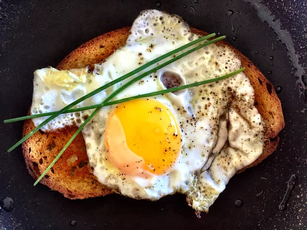 Lecker leckerer Eiertoast — Stockfoto