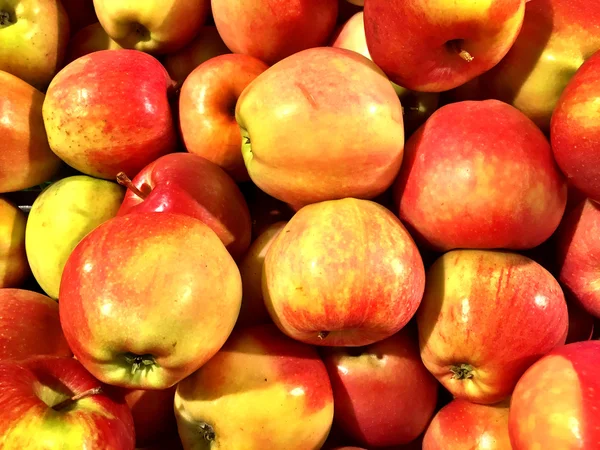 Schachtel Äpfel im Supermarkt — Stockfoto