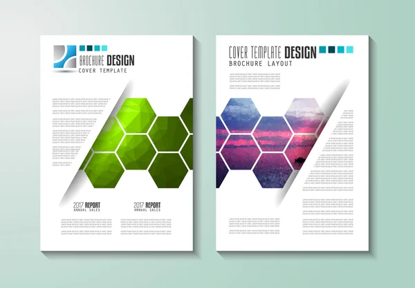 Modelo de folheto, Design de folheto —  Vetores de Stock