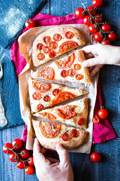 Pizza Bread and tomatoes