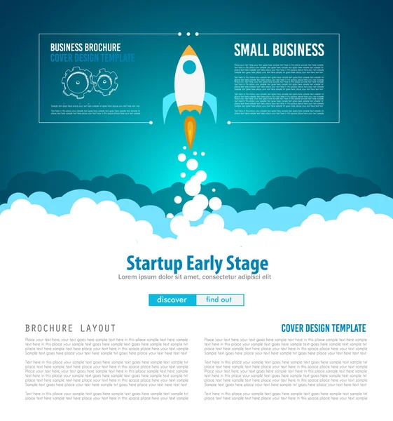 Startup Landing Webpage — Stock Vector