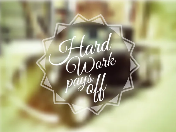 Hard Work Pays Off text — Stock Vector