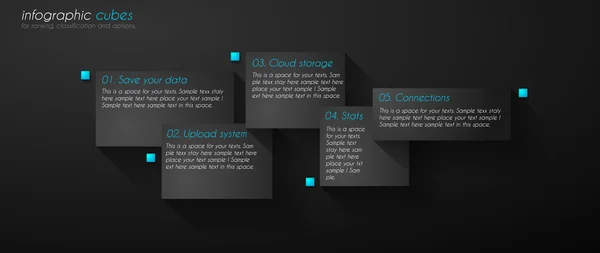 Modelo de design infográfico com etiquetas de papel. — Vetor de Stock