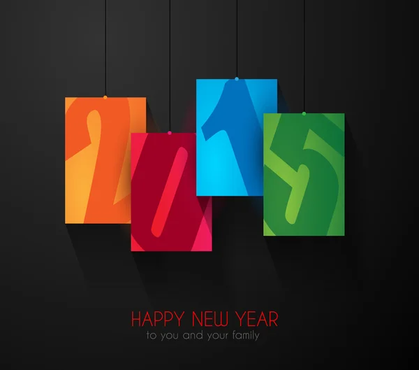 Original 2015 feliz año nuevo fondo moderno — Vector de stock
