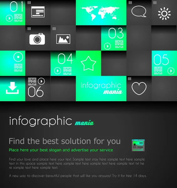 Modelo de design infográfico — Vetor de Stock