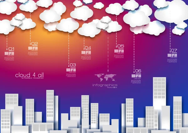 Layout Infográfico para apresentação de dados de negócios — Vetor de Stock