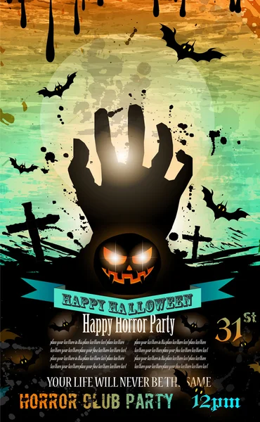 Halloween Party Flyer — Stock Vector