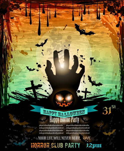 Halloween partij flyer — Stockvector