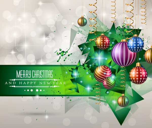 New Year and Christmas background — Stock Vector