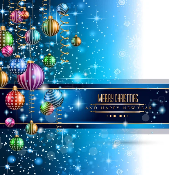 New Year and Christmas background — Stock Vector