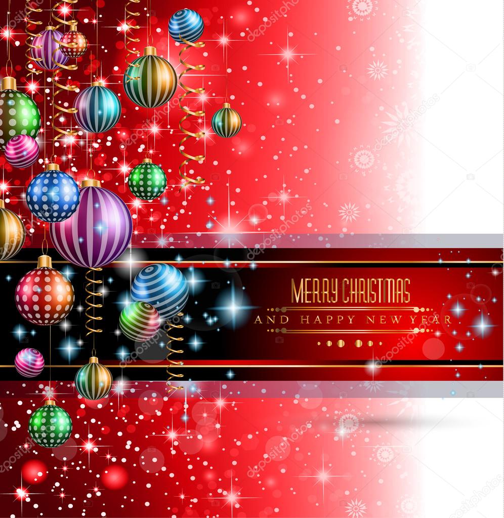 2015 New Year and Happy Christmas background for your flyers Stock Vector  by ©DavidArts 57935947