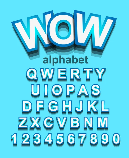 Alfabet lettertype dat wordt gebruikt voor kinderen partijen uitnodigingen — Stockvector