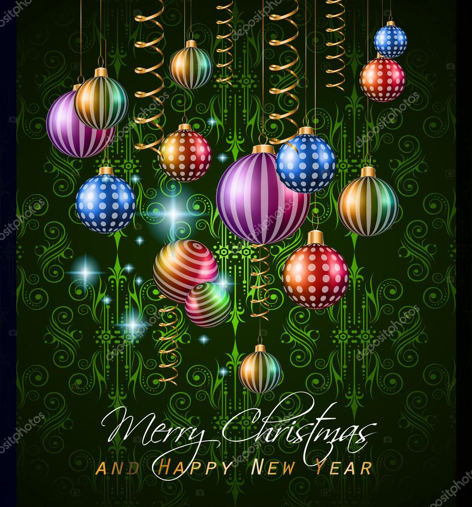 Año Nuevo 2015 y feliz fondo de Navidad Vector de stock #58016919 de  ©DavidArts, image size:952x1023