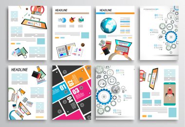 Set of Flyer Design, Web Templates clipart