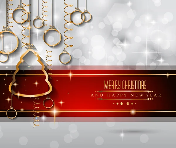 Nový rok a Vánoce pozadí pro letáky — Stockový vektor