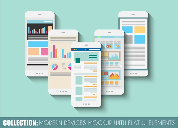 Set of Touch Screens mockup — Stock Vector