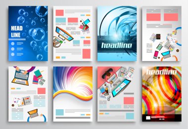 Set of Flyer Design, Web Templates clipart