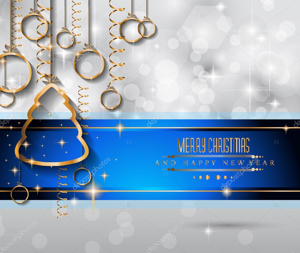 New Year and Merry Christmas background