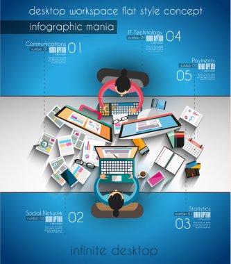 Infographic takım çalışması ve brainsotrming