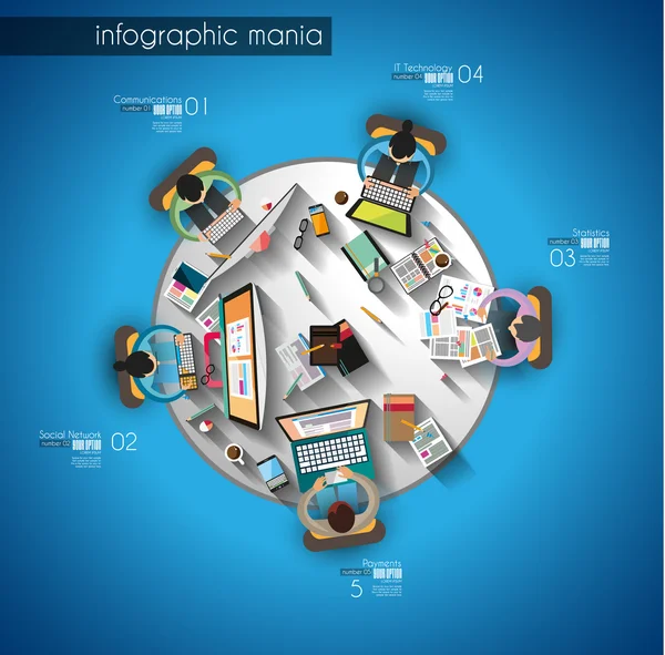 Infographic takım çalışması ve brainsotrming