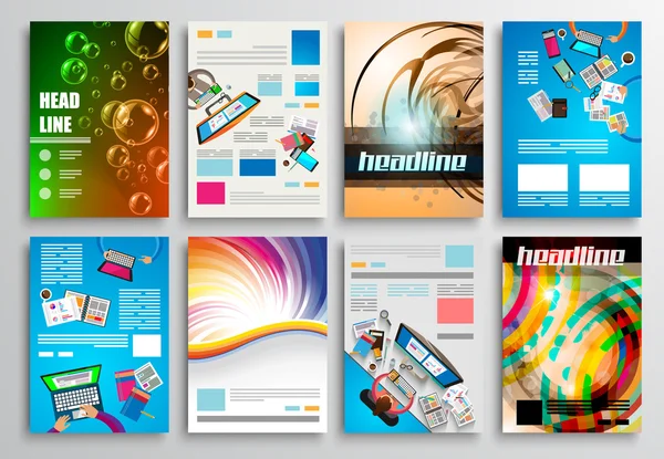 Aantal Flyer Design, Web Templates — Stockvector