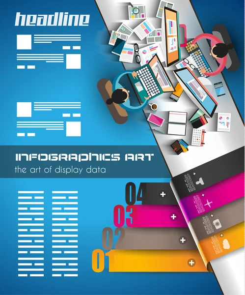 Infographic template for item ranking — Stock Vector