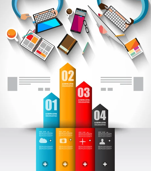 Modèle d'infographie pour le classement des articles — Image vectorielle