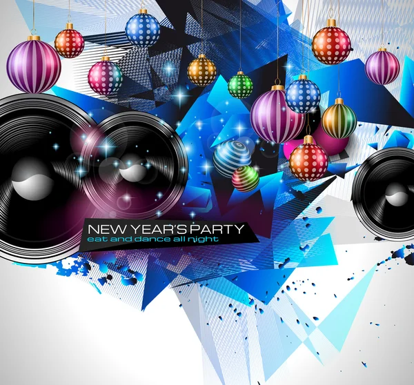 New Year's Party Flyer ontwerp — Stockvector