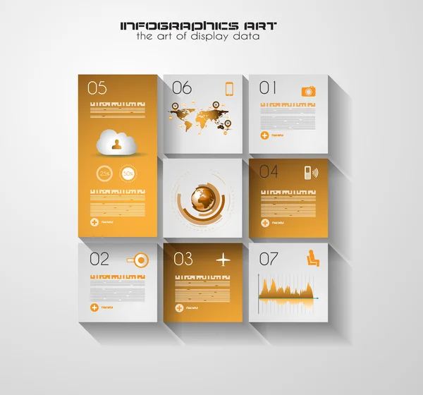 UI moderno layout infográfico estilo plano — Vetor de Stock