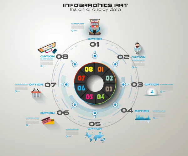 Infografische Teamarbeit mit flachem Stil — Stockvektor