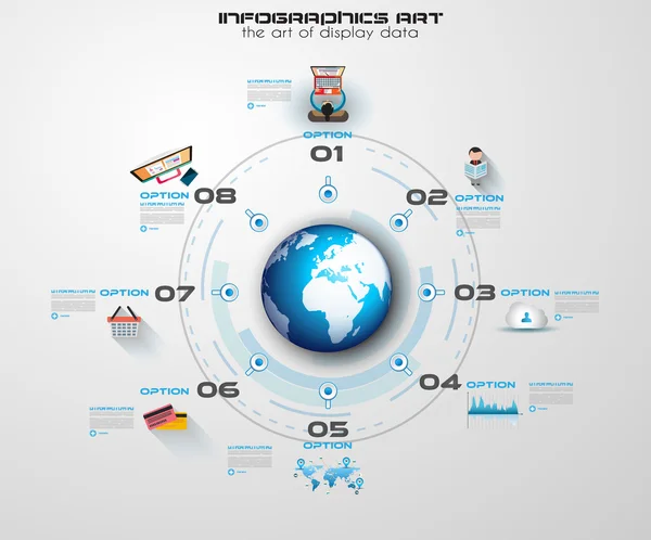 Infographic teamwork with Flat style — Stockový vektor