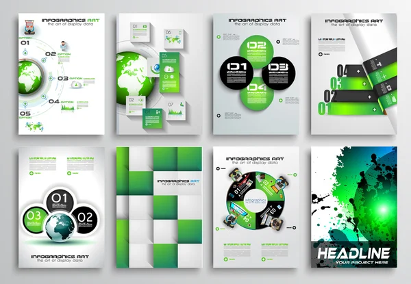 Uppsättning av Flyer Design, Web Templates — Stock vektor