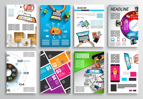 Uppsättning av Flyer Design, Web Templates — Stock vektor