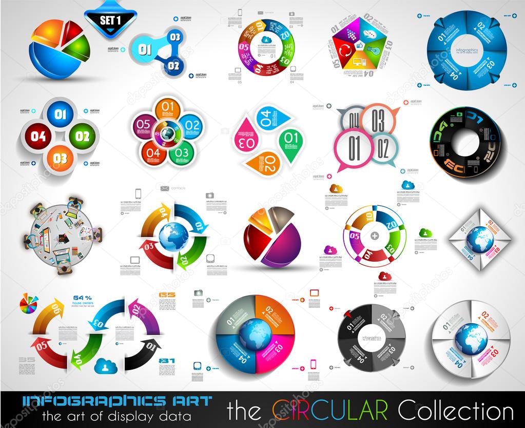 Infographics BIG collection for graphs